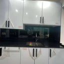Black to Teal - Gradient - Splashback - Bespoke - CreoGlass®