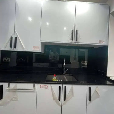 Black to Teal - Gradient - Splashback - Bespoke - CreoGlass®