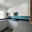 Blue Diamond Colour Glass Splashback - Bespoke - CreoGlass®