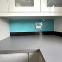 Blue Diamond Colour Glass Splashback - Bespoke - CreoGlass®
