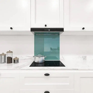Matt Blue Jade Colour Glass Splashback - DIY - CreoGlass®