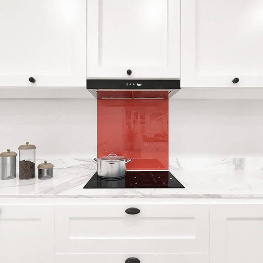 Burnt Orange Colour Glass Splashback - DIY - CreoGlass®