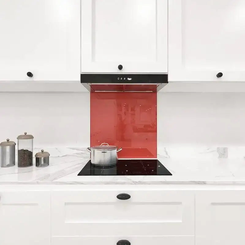 Matt Burnt Orange Colour Glass Splashback - DIY - CreoGlass®
