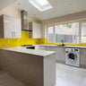 Matt Canary Yellow Colour Glass Splashback - Bespoke - CreoGlass®