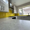 Canary Yellow Colour Glass Splashback - Bespoke - CreoGlass®