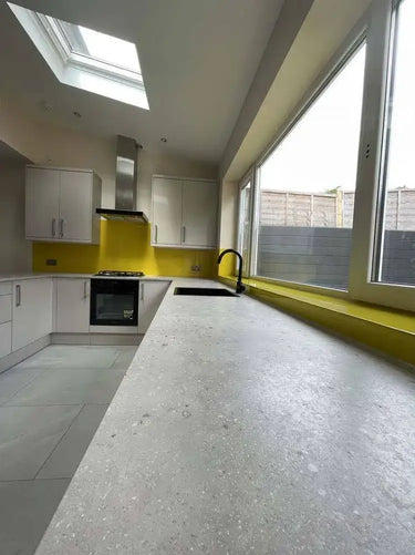 Canary Yellow Colour Glass Splashback - Bespoke - CreoGlass®