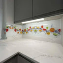 Citrus Fruits Water Printed Glass Splashback - Bespoke - CreoGlass®