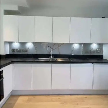 Copper - White Calacatta Splashback - Bespoke - CreoGlass®