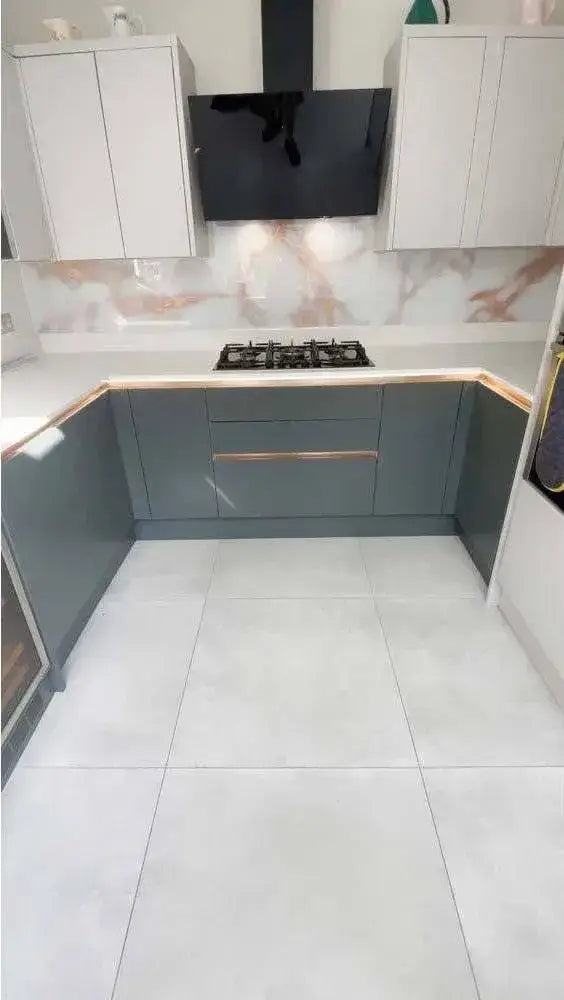 Copper - White Opera Splashback - Bespoke - CreoGlass®