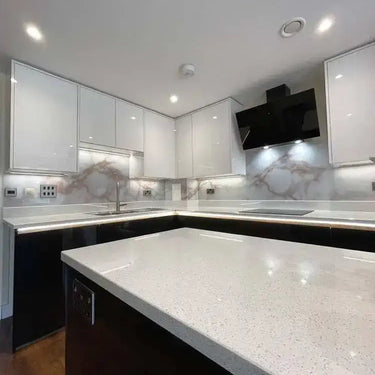 Copper - White Opera Splashback - Bespoke - CreoGlass®