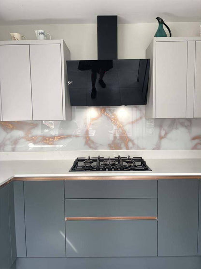 Copper - White Opera Splashback - Bespoke