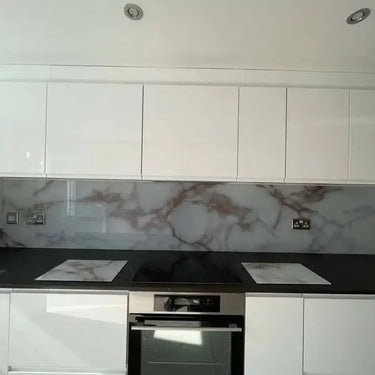 Copper - White Opera Splashback - Bespoke - CreoGlass®