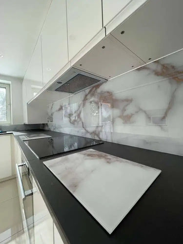 Copper - White Opera Splashback - Bespoke - CreoGlass®