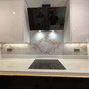 Copper - White Opera Splashback - Bespoke - CreoGlass®