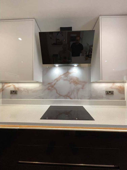 Copper - White Opera Splashback - Bespoke