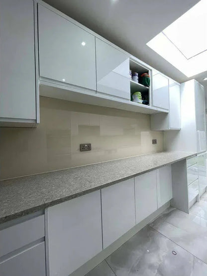 Matt Desert Floor Colour Glass Splashback - Bespoke