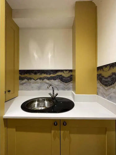 Gold - Famida - Splashback - Bespoke - CreoGlass®