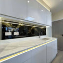 Golden - Black Opera Splashback - Bespoke - CreoGlass®