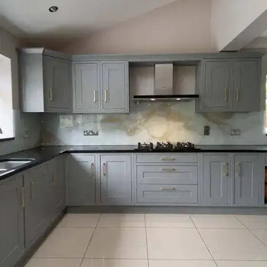 Golden - White Opera Splashback - Bespoke - CreoGlass®