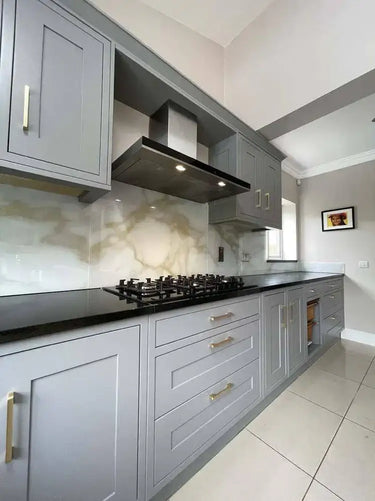 Golden - White Opera Splashback - Bespoke - CreoGlass®