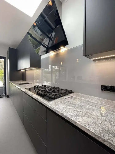 Matt Grey Colour Glass Splashback - Bespoke - CreoGlass®