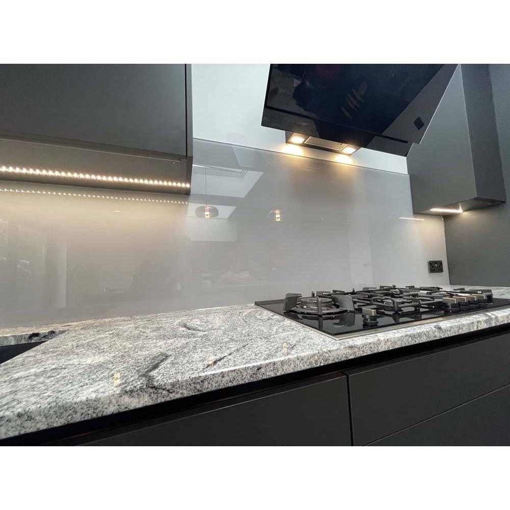 Matt Grey Colour Glass Splashback - Bespoke - CreoGlass®