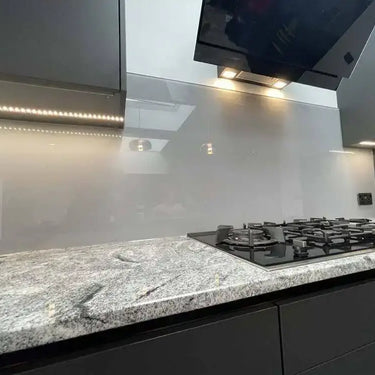 Matt Grey Colour Glass Splashback - Bespoke - CreoGlass®