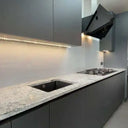 Matt Grey Colour Glass Splashback - Bespoke - CreoGlass®