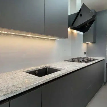 Matt Grey Colour Glass Splashback - Bespoke - CreoGlass®