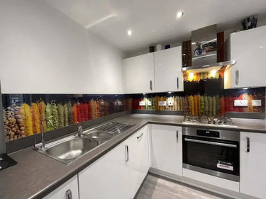 Herbs and Spices Printed Glass Kitchen Splashback - Bespoke - CreoGlass®