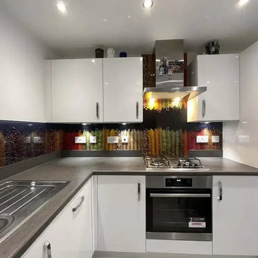 Herbs and Spices Printed Glass Kitchen Splashback - Bespoke - CreoGlass®