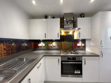 Herbs and Spices Printed Glass Kitchen Splashback - Bespoke - CreoGlass®