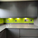 Matt Lime Green Colour Glass Splashback - Bespoke - CreoGlass®
