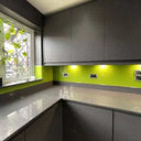 Matt Lime Green Colour Glass Splashback - Bespoke - CreoGlass®