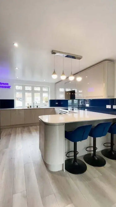 Matt Pearl Night Colour Glass Splashback - Bespoke - CreoGlass®