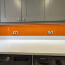 Pure Orange Colour Glass Splashback - Bespoke - CreoGlass®