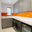 Pure Orange Colour Glass Splashback - Bespoke - CreoGlass®