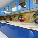 Rainbow Roses Printed Glass Kitchen Splashback - Bespoke - CreoGlass®
