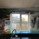 Rainforest Waterfall Printed Glass Kitchen Splashback - Bespoke - CreoGlass®