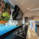 Rainforest Waterfall Printed Glass Kitchen Splashback - Bespoke - CreoGlass®