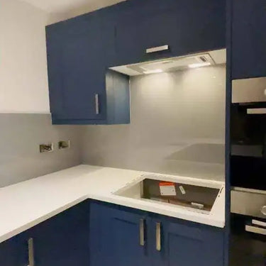 Signal Grey Colour Glass Splashback - Bespoke - CreoGlass®