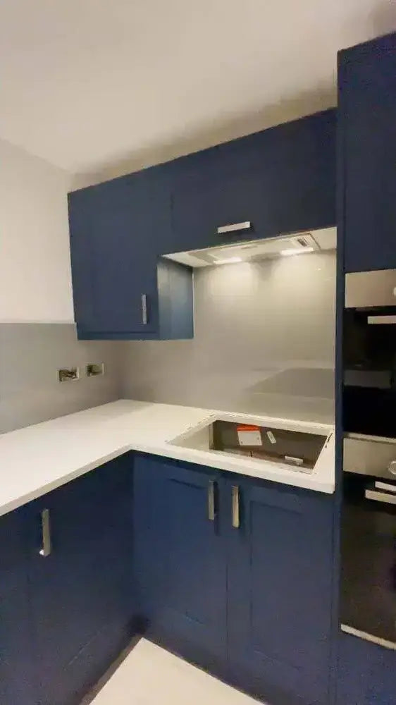 Signal Grey Colour Glass Splashback - Bespoke - CreoGlass®