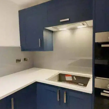Matt Signal Grey Colour Glass Splashback - Bespoke - CreoGlass®