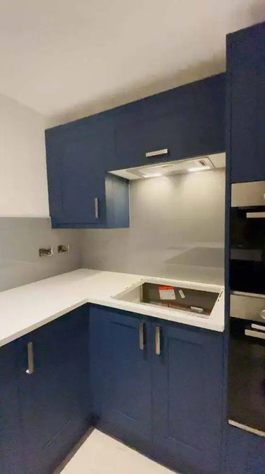 Matt Signal Grey Colour Glass Splashback - Bespoke - CreoGlass®