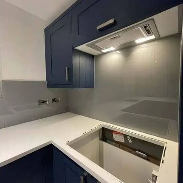 Matt Signal Grey Colour Glass Splashback - Bespoke - CreoGlass®