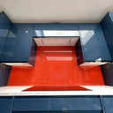 Matt Signal Red Colour Glass Splashback - Bespoke - CreoGlass®