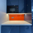 Matt Signal Red Colour Glass Splashback - Bespoke - CreoGlass®