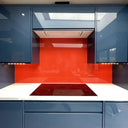 Matt Signal Red Colour Glass Splashback - Bespoke - CreoGlass®