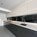 Silver - Black Opera Splashback - Bespoke - CreoGlass®