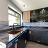 Silver - Grey- Famida - Splashback - Bespoke - CreoGlass®